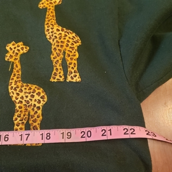 Vintage Jerzees Sweatshirt Noah's Ark Appliqued Handcrafted Green L - Picture 9 of 12